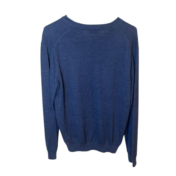 Van Heusen Womens Medium Navy Blue V-Neck Pullover Sweater - Picture 4 of 4